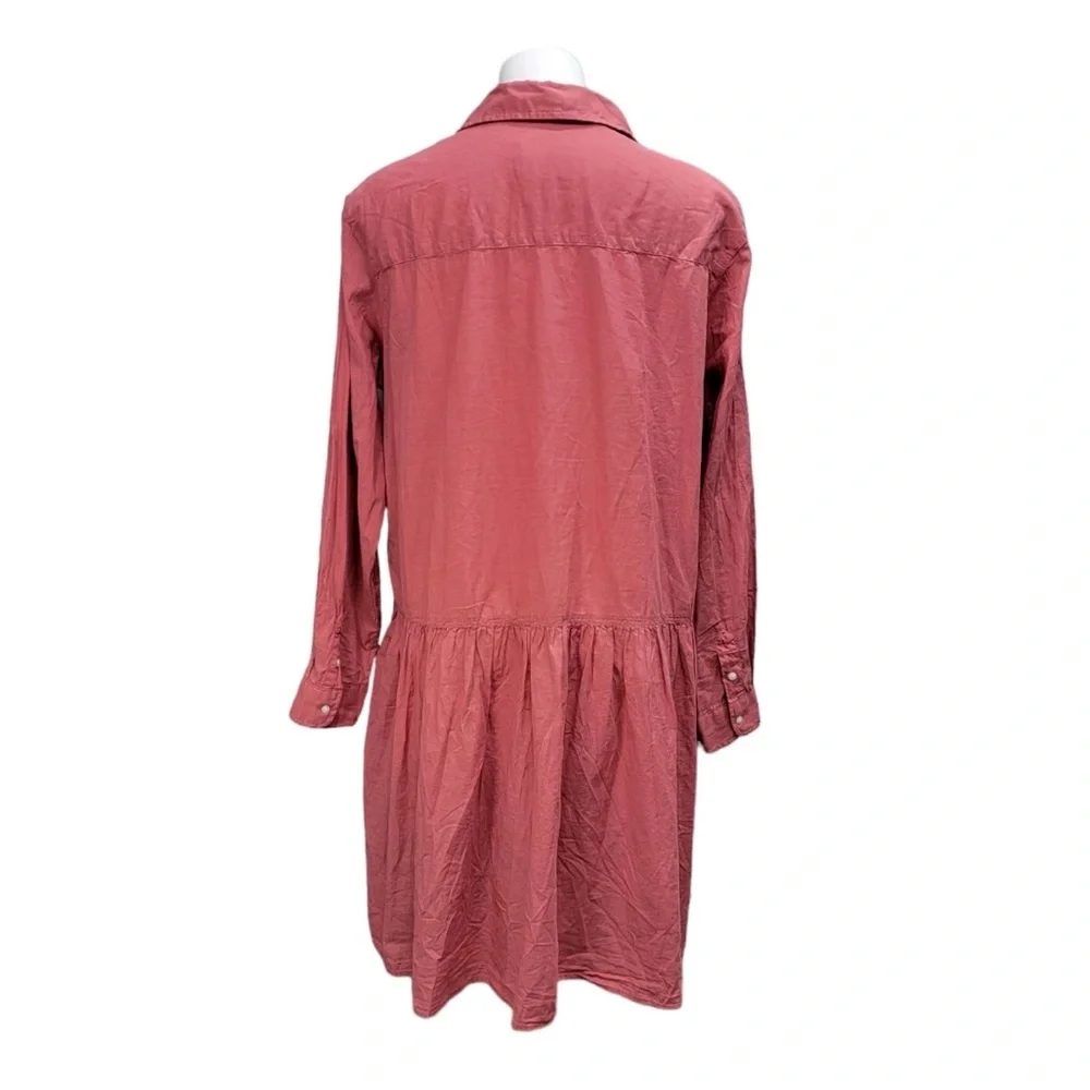 Frank & Eileen GRAYSON Changemaker Cotton Oversized Midi Dress Dusty Rose L - Picture 6 of 11